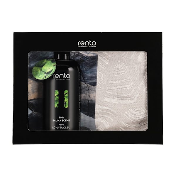 Rento Presentförpackning bastudoft och sitthandduk 2 st. björk