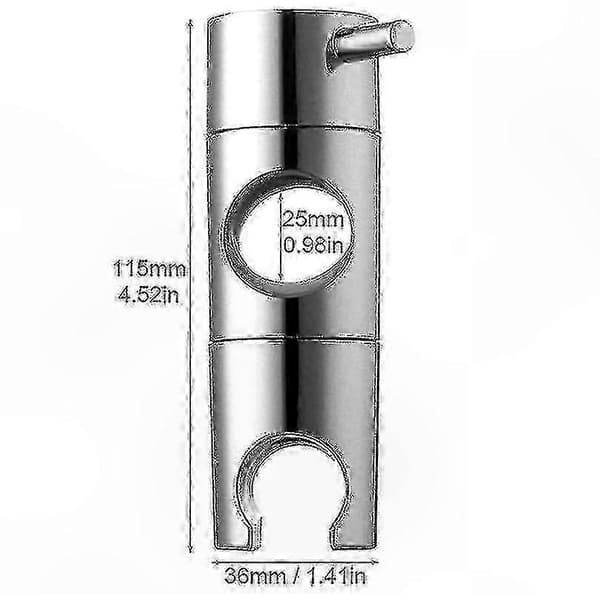 Justerbar dusjhodeholder for dusjstang 19mm-25mm diameter erstatning 25MM