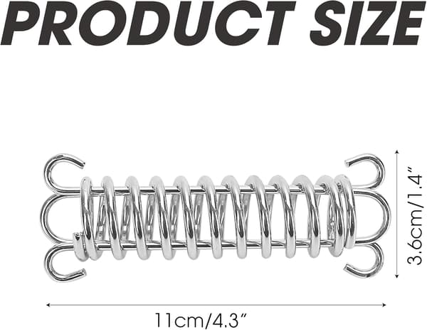 Shock-absorbing spring for dog leashes and tents, durable multi-function spring with high-strength stainless steel construction, adjustable