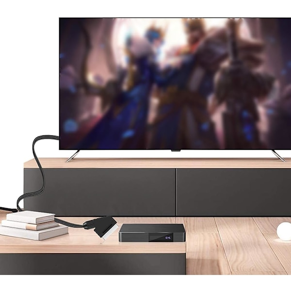 Scart till HDMI-omvandlare, allt-i-ett SCART till HDMI-adapter, 1080P