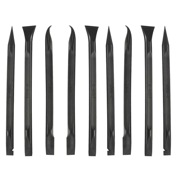 9 st plastskrapverktyg repfri plastskrapa rengöringspennaformad skrapa multifunktionell black