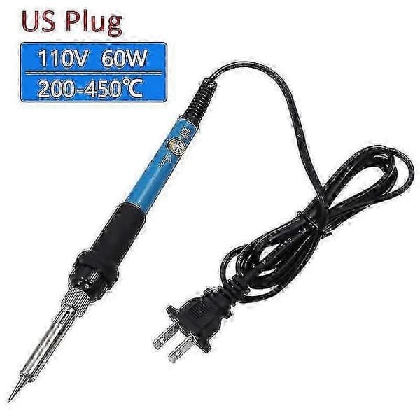 Ny justerbar 60w elektrisk loddebolt 220v/110v med tinnledning - US-plugg