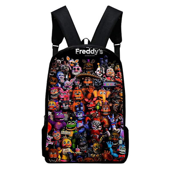 Five Nights At Freddy's Merch Oxford Cloth Axelväska Multi Zipper Pack Casual Student Skolväska-NQ10 [FW]