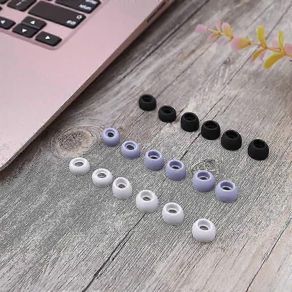 Anti-Slip ørepropper til trådløse høretelefoner - Bløde silikone ørepropper, kompatible med Galaxy Buds Pro, sølv