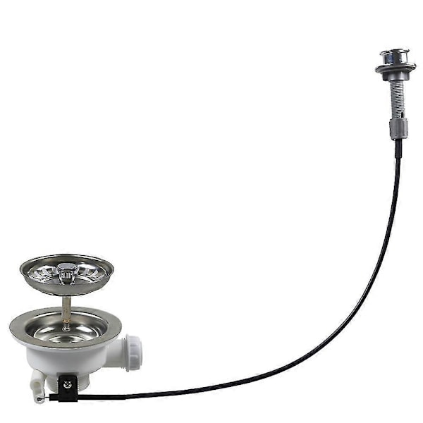Xk256c019 Diskho Avloppssystem, Köksskålstyp, Filter Med Kabelkontroll, Diskbänksavfallssats