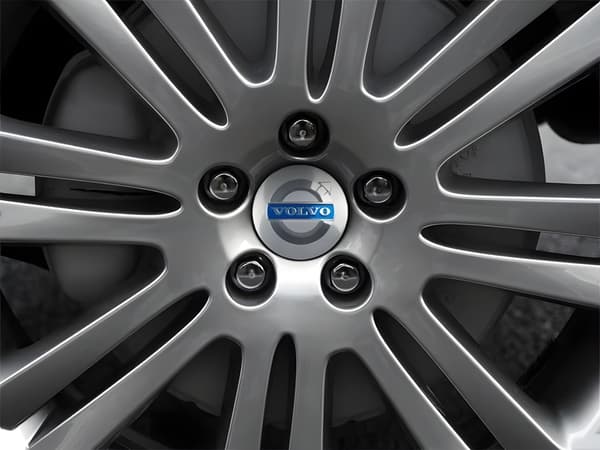 4-pack Volvo center caps - wheel hub emblems 56 mm Svart