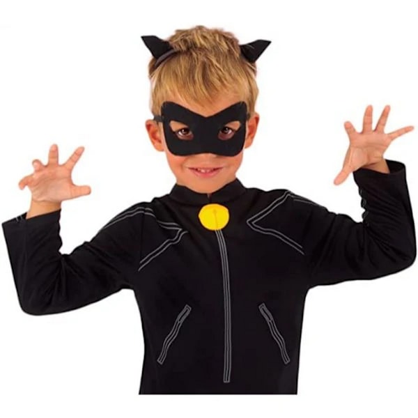 Miraculous Ladybug Barn/Børn Cat Noir Kostume L Sort Sort Black L