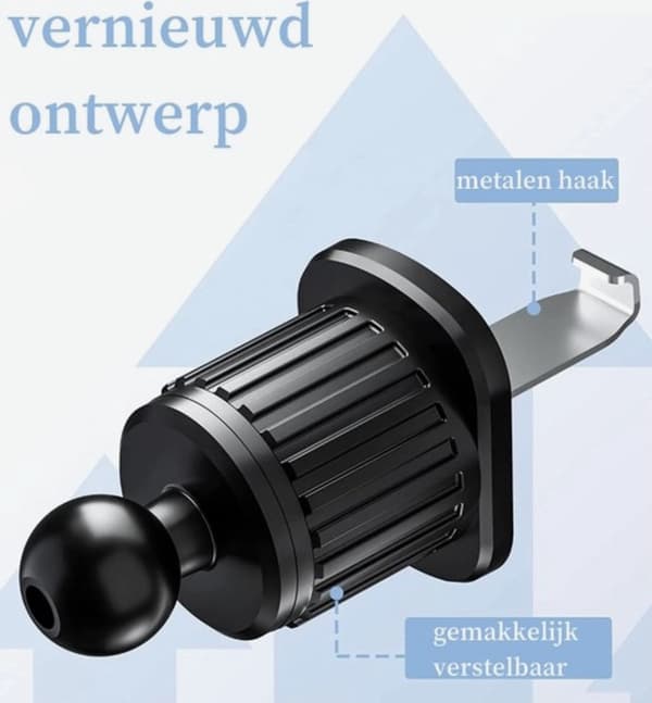 Universal biltelefonholder til luftventil