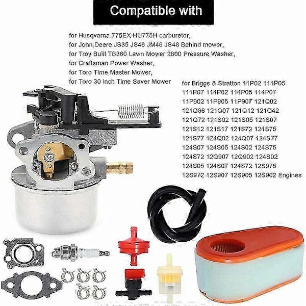 Uudet mallit 591137 590948 Kaasutin Briggs & Stratton 111P02 114P02 11P902 121Q02 121Q07 121S02 121S07 121S75 124Q02 painepesuri 775EX TB360 l