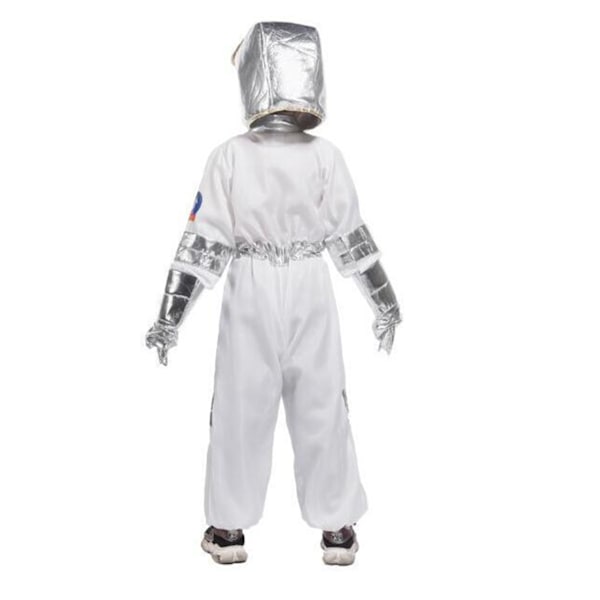 Barn Astronaut Rollspel Kostymfest Astronaut Cosplay Overall För Halloween Jul One Size 110 120cm