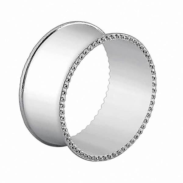 12 st Silver Trumformade Pärl-Sidor Servett Ringar Delikat Servett Spännen Silver