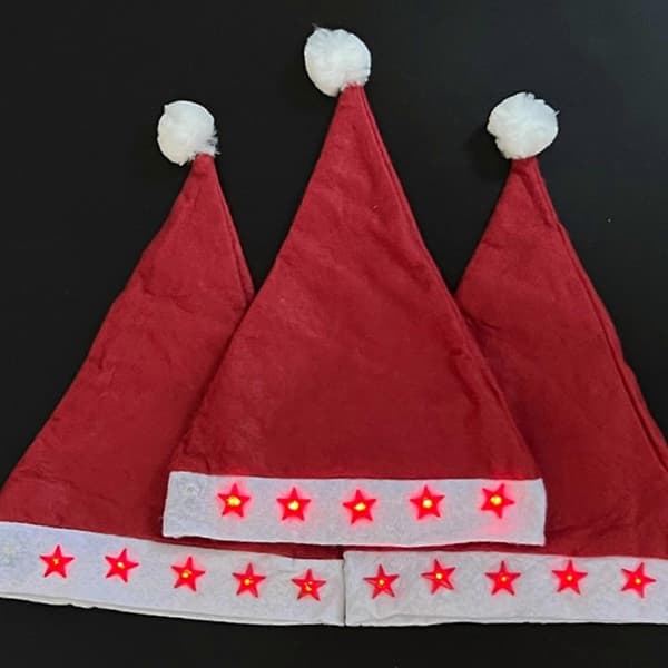 10 stk. lyse LED-julehuer med lysende stjerne og farverige lys til julefester CJY Multicolor