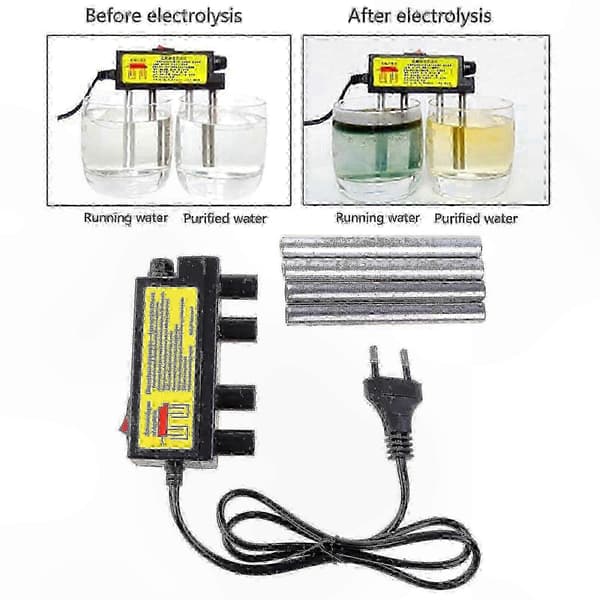 Elektrolyser Vannkvalitetstester, TDS & Jernstang Elektrolysesett, EU-plugg