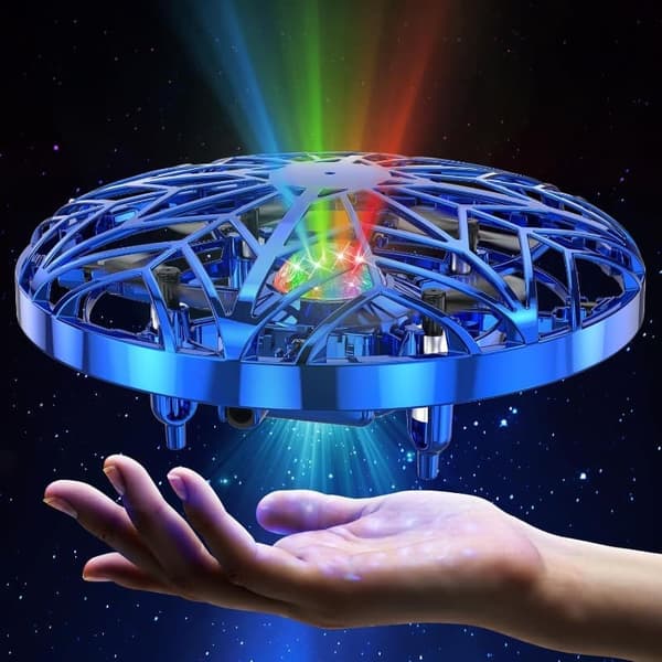 Flyvende legetøjsdrone til børn – Håndstyret minidrone med AI-sensor og svævefunktion Gold