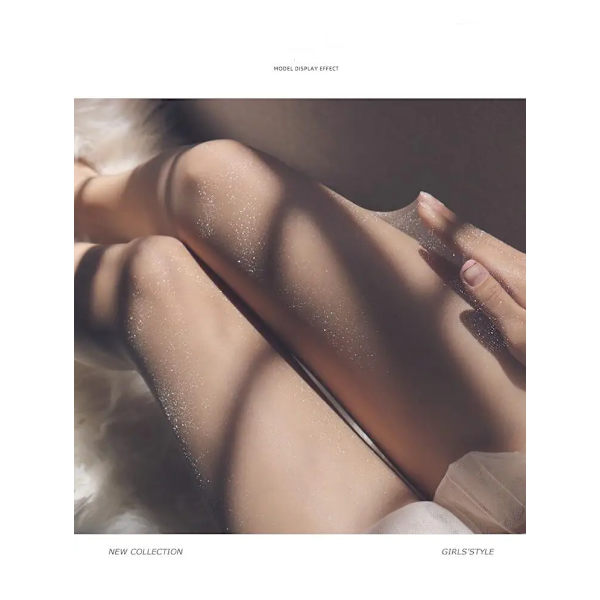 Perle silkestrømper sexy kvinne hvit white