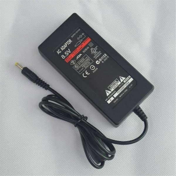 AC strømadapter for 2 DC 8,5V adapter for PS2 Slim EU PLUG Black