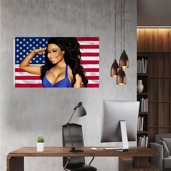 REMAKE 3x5ft Nicki Minaj Rap Seksikäs USA Lippu