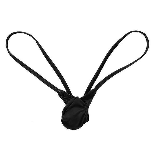 Öppen Baksida Herr Kalsonger Låg Midja Briefs G-string Tanga Underkläder Black M