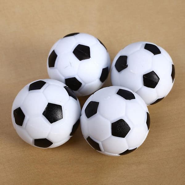 4 stk. 32 mm sorte og hvide bordfodboldbolde i plastik Black 4PCS