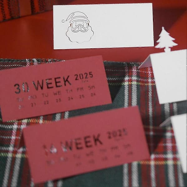 3D kalender papirskulptur noter Julebjørn Notesblok