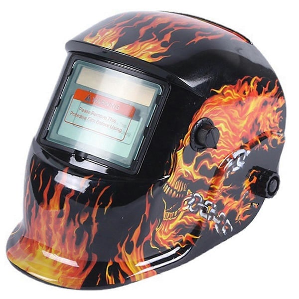 Svetsmask Solcellsdriven Automatisk Färgskiftande Huvudmonterad Svetsmask Högtemperaturskydd As Shown
