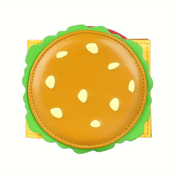 Smart hamburger-formet herrepung, kunstlæder, sød/stilfuld, julegave Hamburger