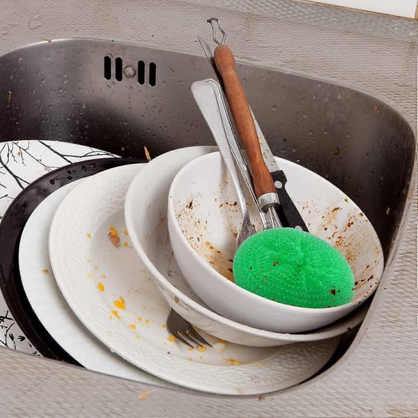Skureputer Runde Oppvaskputer Plast Ikke-ripende Oppvaskskrubber Assortert Farge