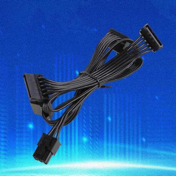 til RM550x RM650x 6PIN til 4x SATA strømmodulkabel til RM750x RM850x RM1000x