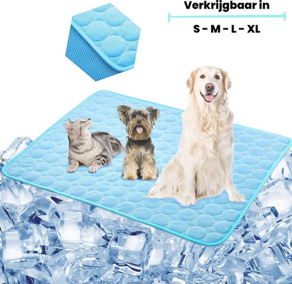 Kjøleteppe for hund og katt | 70 x 55 CM Blå | L