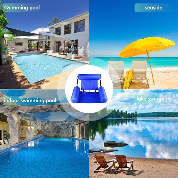 Flytande Stol Poolstolar Uppblåsbar Lazy Vattensäng Loungestol Orange orange