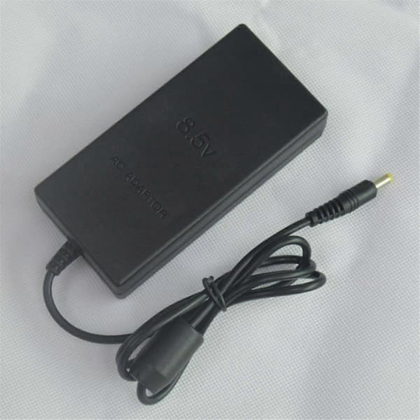 AC strømadapter for 2 DC 8,5V adapter for PS2 Slim EU PLUG Black