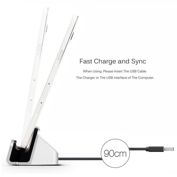 2036 Laddstation för mobiltelefon - Apple Silver Svart
