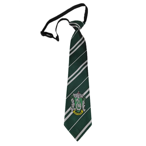 Hogwarts Polyester Slips 2-pack (Slips + Handknuten Slips) College Badge green