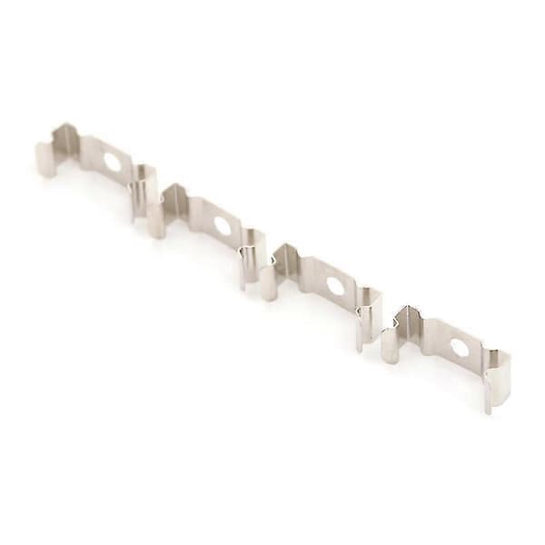 4 stk. T5 lysrør lampeholder brakett klips sokkel sølv one size