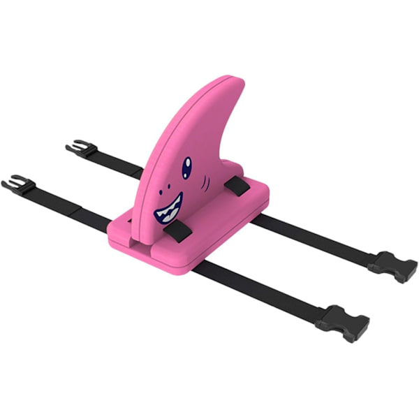 Simhjälpmedel med hajfenan, barnbadbräda, simhajfenan, flytande, med justerbart midjebälte -rosa pink
