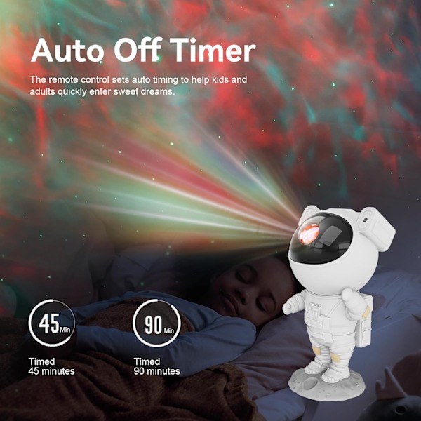 Astronaut Natlampe / Galaxy Lampe - Stjernehimmel Projektor - Stik- Plug in model