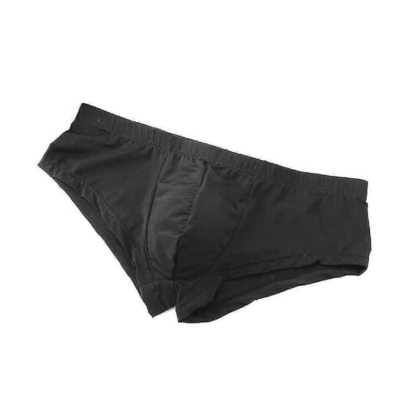 Herre Solid Pustende Undertøy Shorts Truser Lav Midje Underbukser Black M