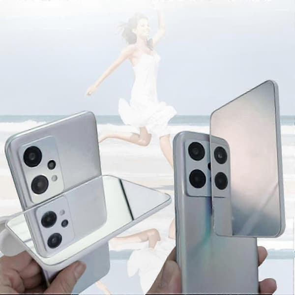 Smartphone Kamera Spejl Clip Sæt, Telefon Selfie Reflektor til Bedre Billeder black with remote