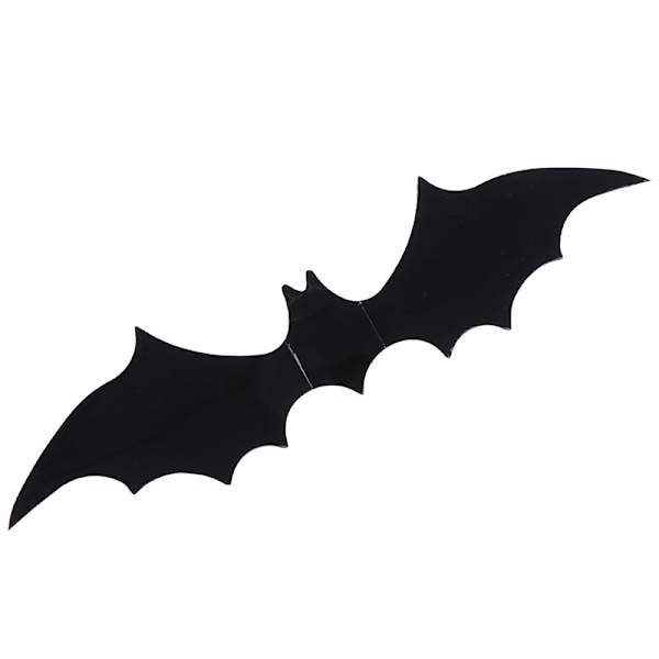 12 stk/sæt 3D Sort PVC Flagermus DIY Dekoration Vægdækning Halloween Par