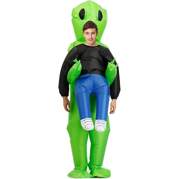 Decaler Oppustelig Alien Kostume Til Voksne, Alien Sjov Oppustelig Kostume, Oppustelig Halloween Kostume Til Mænd/Kvinder