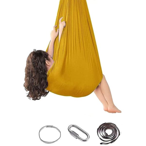 Terapeutisk inomhusgunga för barn – 100 x 280 cm – Modifierad nylon – Snabb montering – Främjar sensorisk utveckling