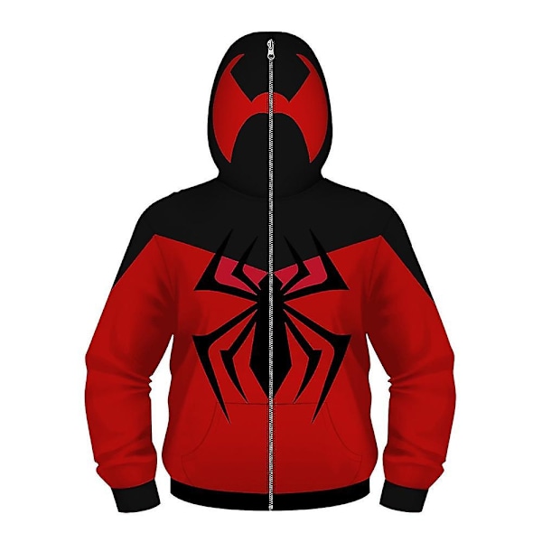 Børne Drenge Spider-Man Hoodies Hoodie Lynlås Rock Jakke Top Yderbeklædning Fans Gave-WELLNGS Rød Spider-Man Red Spiderman 12-13 Years