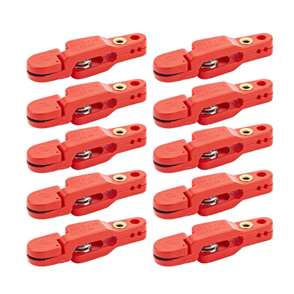 10x Planer Boards/Release Clips til Havfiskeri, Trolling Line Clip, Justerbar Red