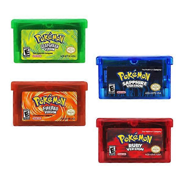 32-bits videospillkassettkonsollkort for GBA-serien FIRERED VERSION one size