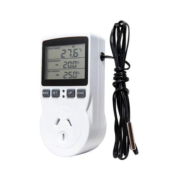 Digital temperaturregulator 16A 230V LCD-display termostatstikudtag til varmemåtte præcis justering