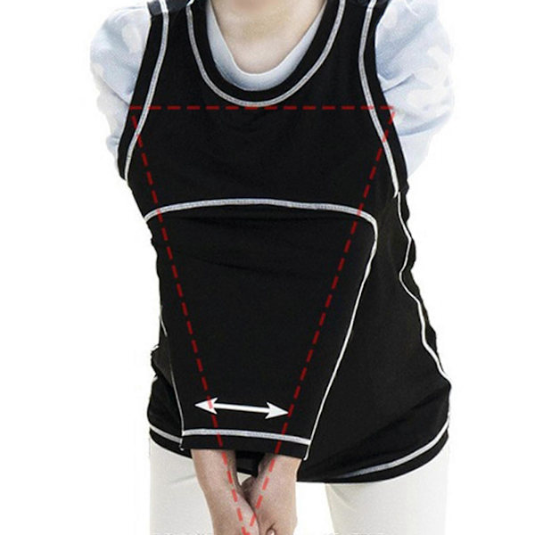 Golf Swing Trainer Väst Inomhus Golftillbehör Andningsbar Golfträningshjälp S Black M