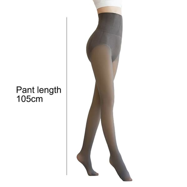 Varma tights, hög midja, bikakestruktur, 250 g, grå, medium, KLB