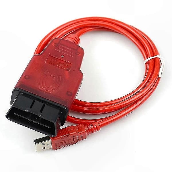 OBD2 ECU-programmerer for Renault/Dacia nøkkelkoding og tilbakestilling av kollisjonspute USB-diagnosekabel for V2.11 programvarekompatibilitet Red