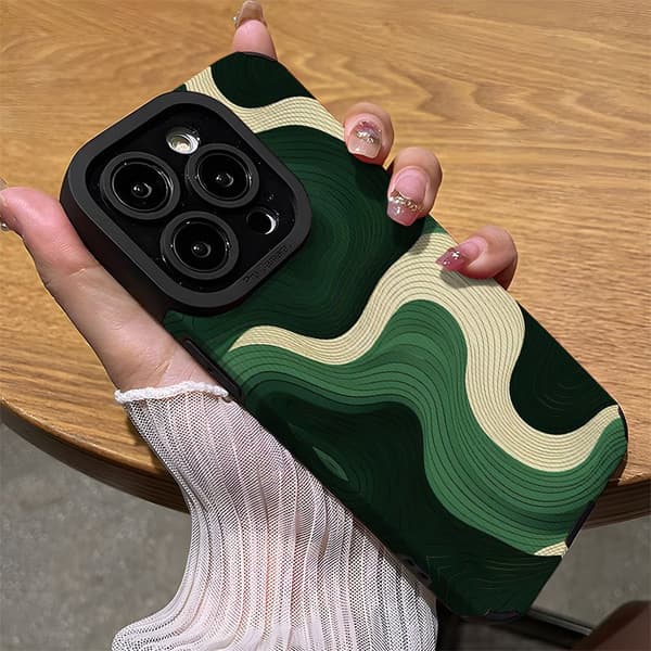Grønt Gradient Mønster Telefoncover, Flere iPhone Modeller language IPhone 16 Plus