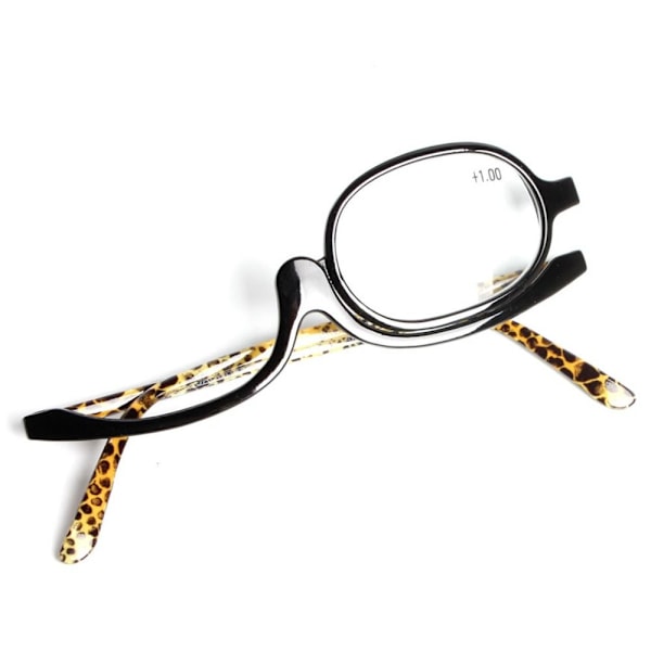 Sminkeglass med forstørrelsesglass, nedfellbare linser, svart ramme +1.5-4 Strength 2.50